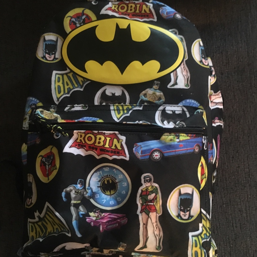 Batman and Robin youth backpack. Like new. - Picture 1 of 4